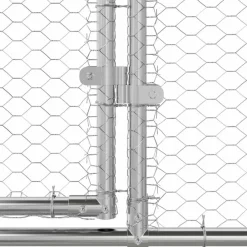 Vidaxl - Cage à poules argent 600 x 200 x 198.5 cm acier galvanisé Discount