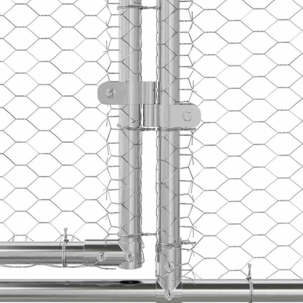 Vidaxl - Cage à poules argent 600 x 200 x 198.5 cm acier galvanisé Discount