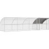 Vidaxl Poulaillers, Clapiers Et Accessoires | - Cage à poules argent 800 x 200 x 198.5 cm acier galvanisé