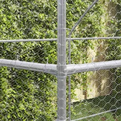 Vidaxl Poulaillers, Clapiers Et Accessoires | - Cage à poules argent 800 x 200 x 198.5 cm acier galvanisé