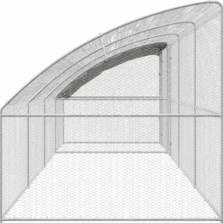 Vidaxl Poulaillers, Clapiers Et Accessoires | - Cage à poules argent 800 x 200 x 198.5 cm acier galvanisé