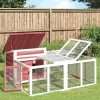 VidaXL - Clapier moka 144x123x67,5 cm bois de pin massif Discount