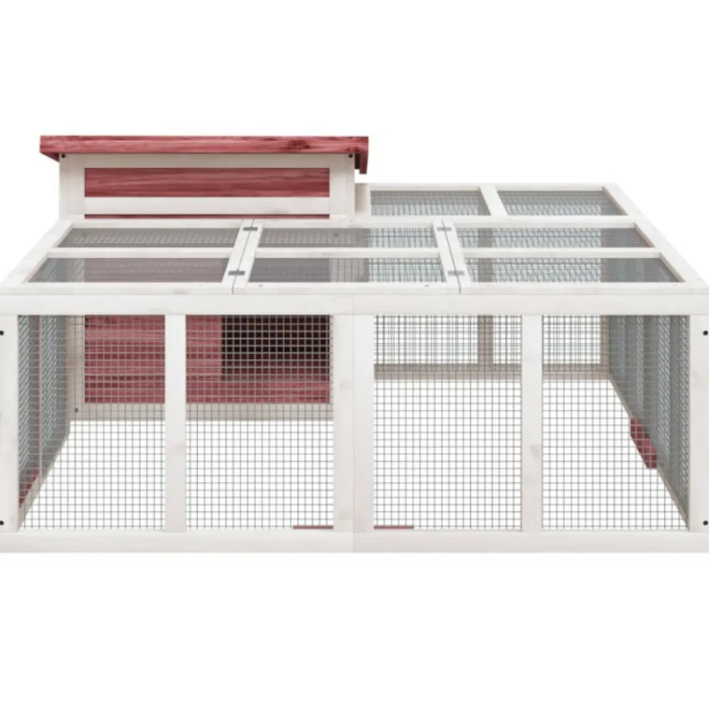 VidaXL - Clapier moka 144x123x67,5 cm bois de pin massif Discount