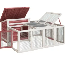 VidaXL - Clapier moka 144x123x67,5 cm bois de pin massif Discount