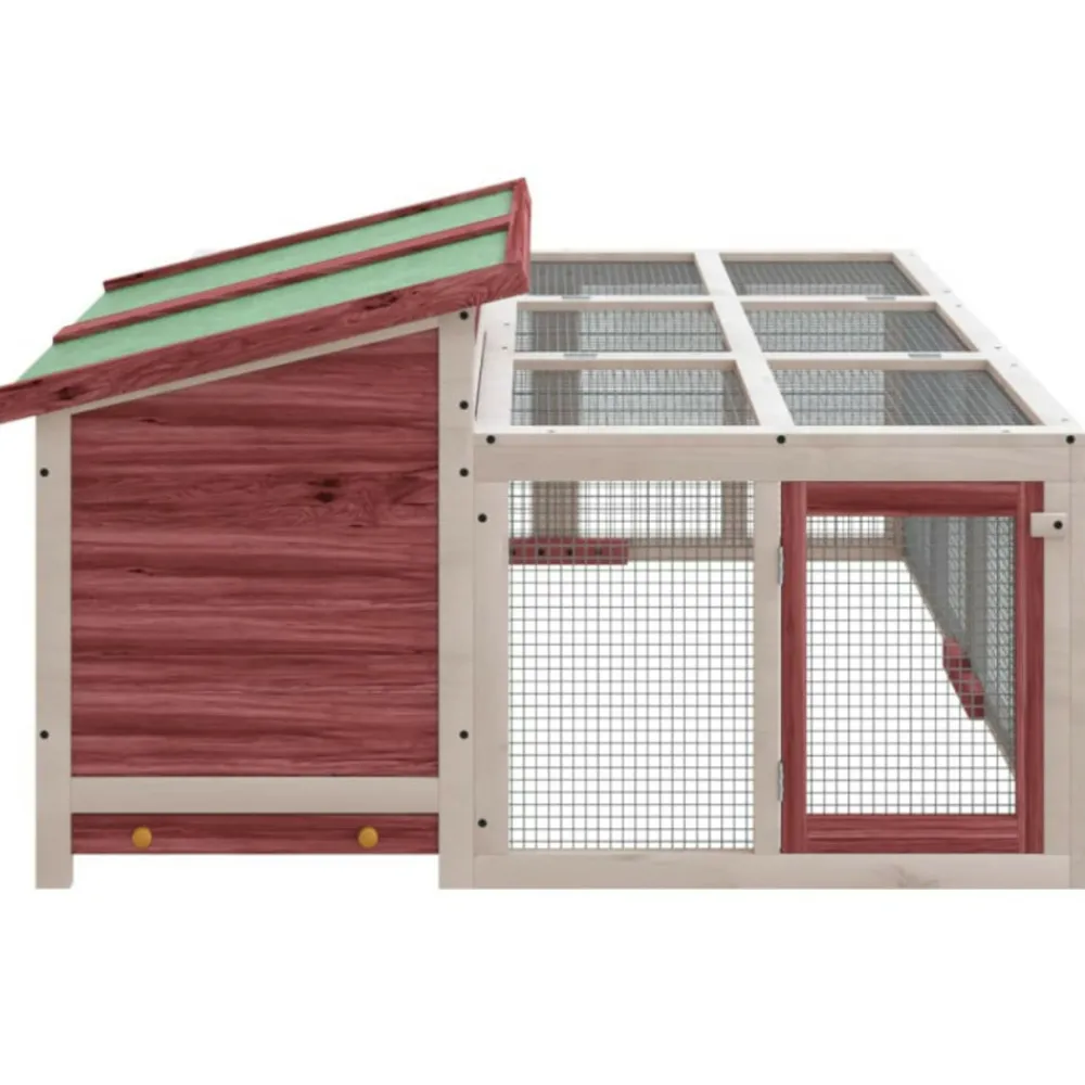 VidaXL - Clapier moka 144x123x67,5 cm bois de pin massif Discount