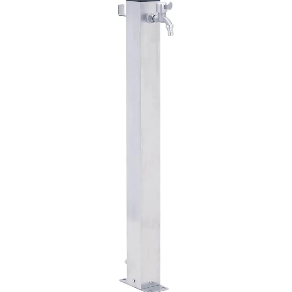 Vidaxl Bassins Et Fontaines | - Colonne à eau de jardin 100 cm acier inoxydable carré