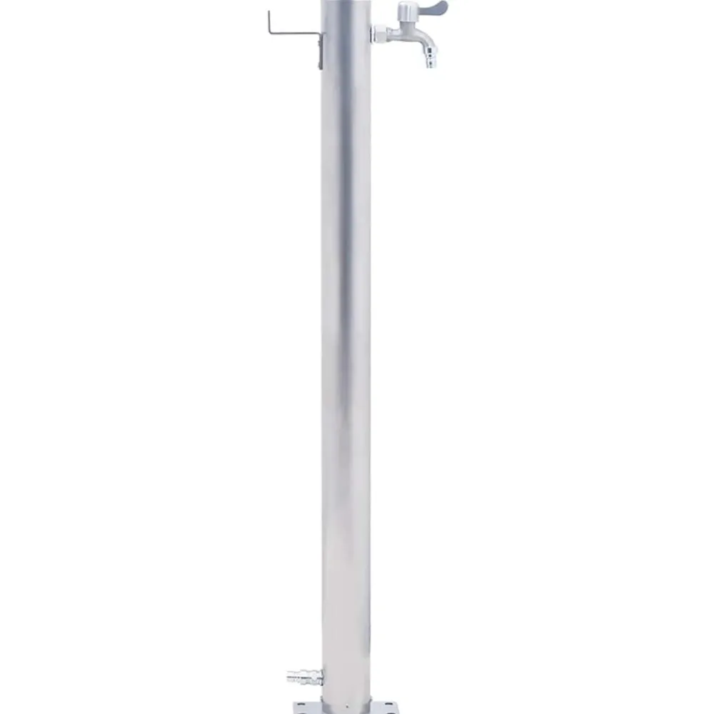 Vidaxl Bassins Et Fontaines | - Colonne à eau de jardin 40 cm acier inoxydable rond
