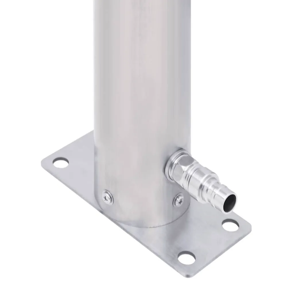 Vidaxl Bassins Et Fontaines | - Colonne à eau de jardin 40 cm acier inoxydable rond