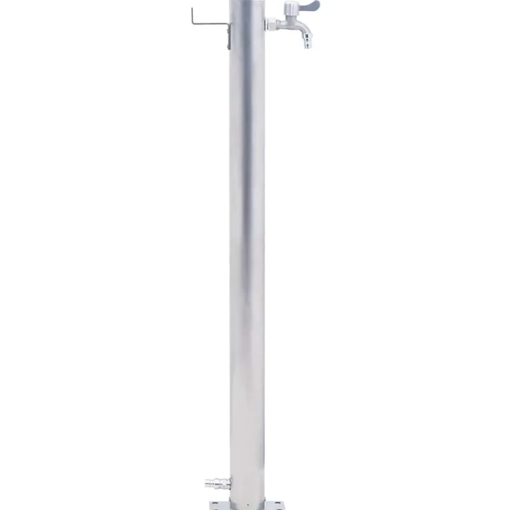 Vidaxl Bassins Et Fontaines | - Colonne à eau de jardin 60 cm acier inoxydable rond