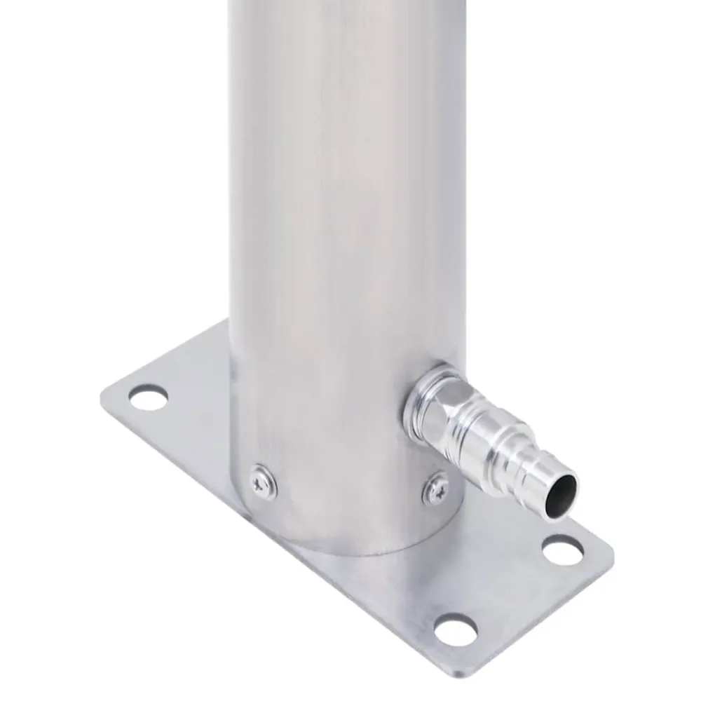 Vidaxl Bassins Et Fontaines | - Colonne à eau de jardin 60 cm acier inoxydable rond