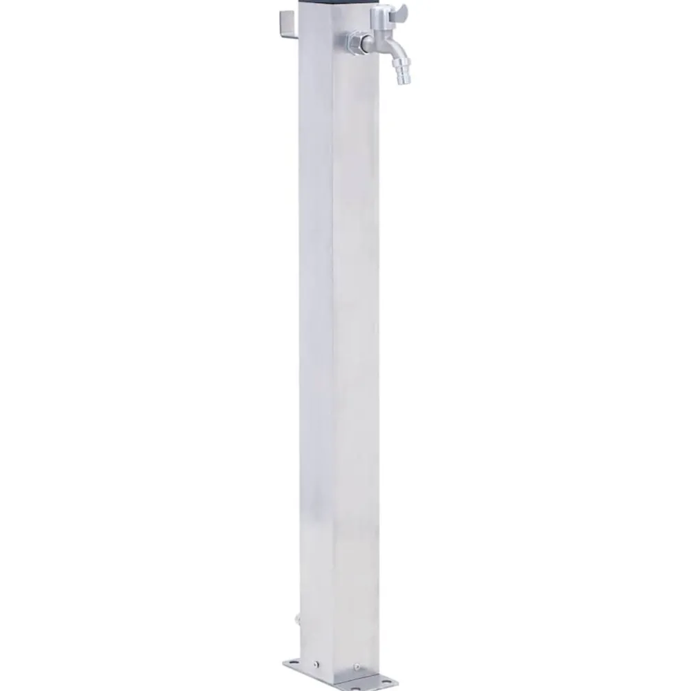 Vidaxl Bassins Et Fontaines | - Colonne à eau de jardin 40 cm acier inoxydable carré
