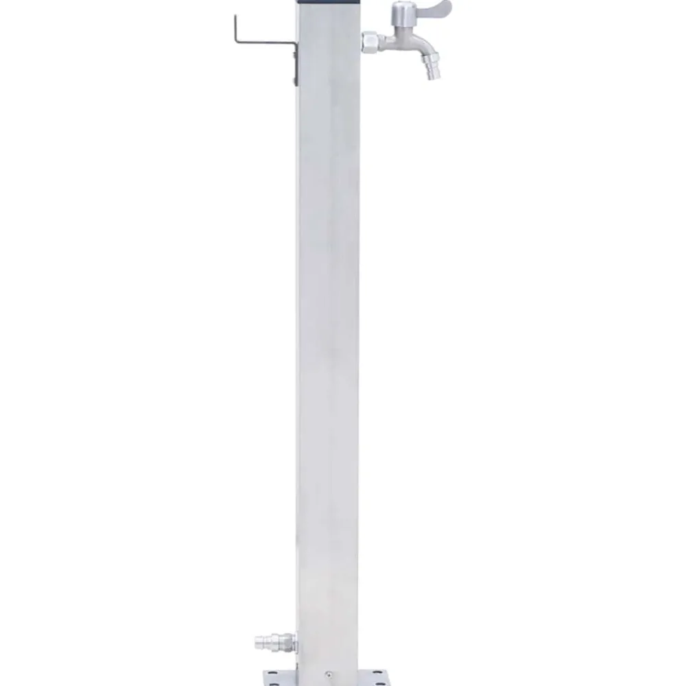 Vidaxl Bassins Et Fontaines | - Colonne à eau de jardin 40 cm acier inoxydable carré