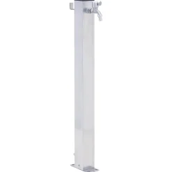 Vidaxl Bassins Et Fontaines | - Colonne à eau de jardin 60 cm acier inoxydable carré