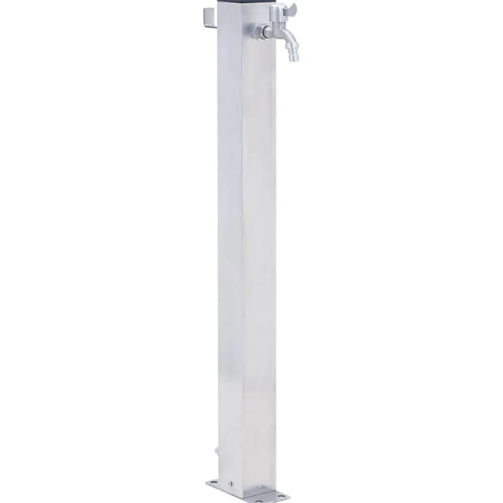 Vidaxl Bassins Et Fontaines | - Colonne à eau de jardin 60 cm acier inoxydable carré