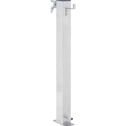 Vidaxl Bassins Et Fontaines | - Colonne à eau de jardin 60 cm acier inoxydable carré