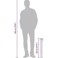Vidaxl Bassins Et Fontaines | - Colonne à eau de jardin 60 cm acier inoxydable carré