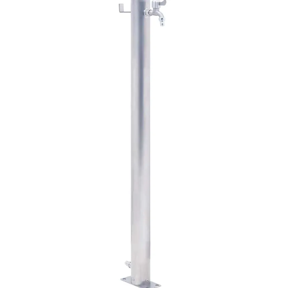 Vidaxl Bassins Et Fontaines | - Colonne à eau de jardin 100 cm acier inoxydable rond