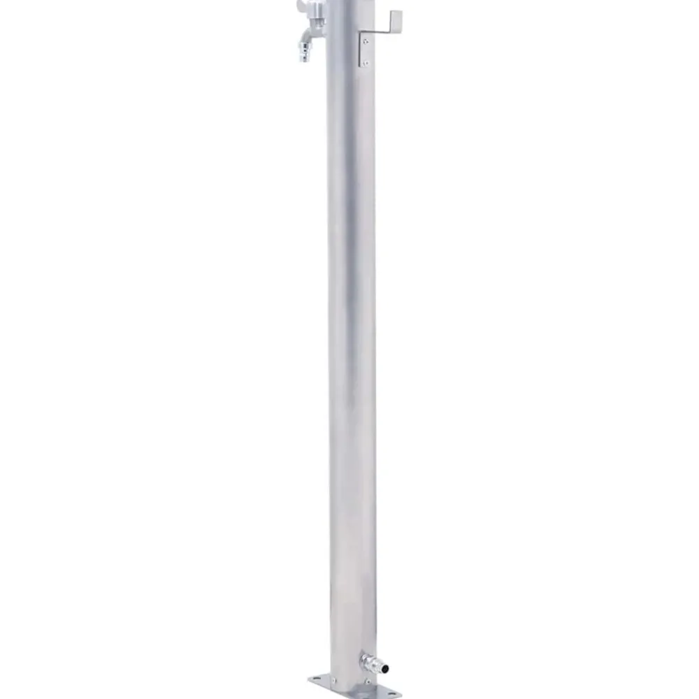Vidaxl Bassins Et Fontaines | - Colonne à eau de jardin 100 cm acier inoxydable rond