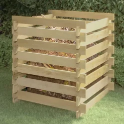 VidaXL - Composteur de jardin à lattes 90x90x90 cm bois de pin imprégné Hot