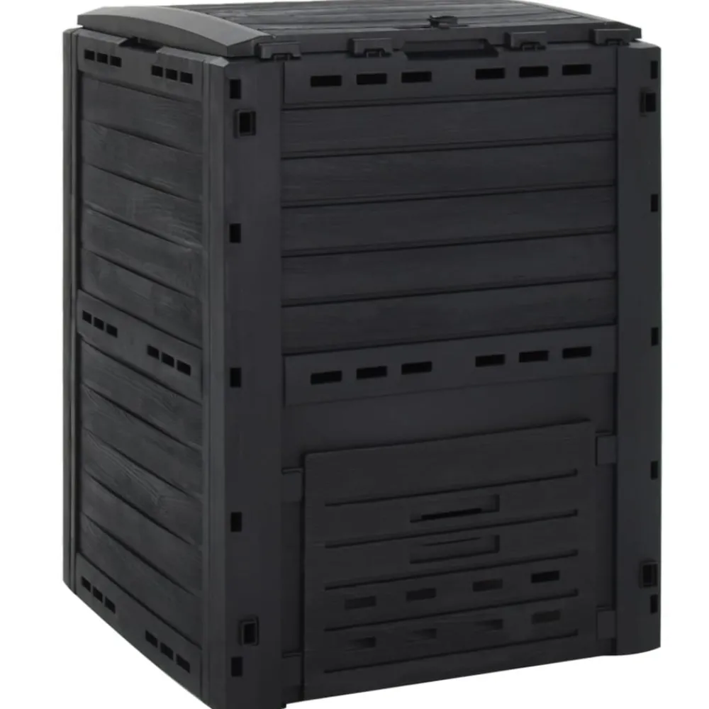 Vidaxl - Composteur de jardin noir 280 l polypropylène Hot