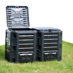 Vidaxl - Composteur de jardin noir 1600 l Best