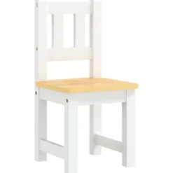 Vidaxl Mobilier Pour Enfants | - Ensemble de table et chaises pour enfants 3 pcs blanc et beige
