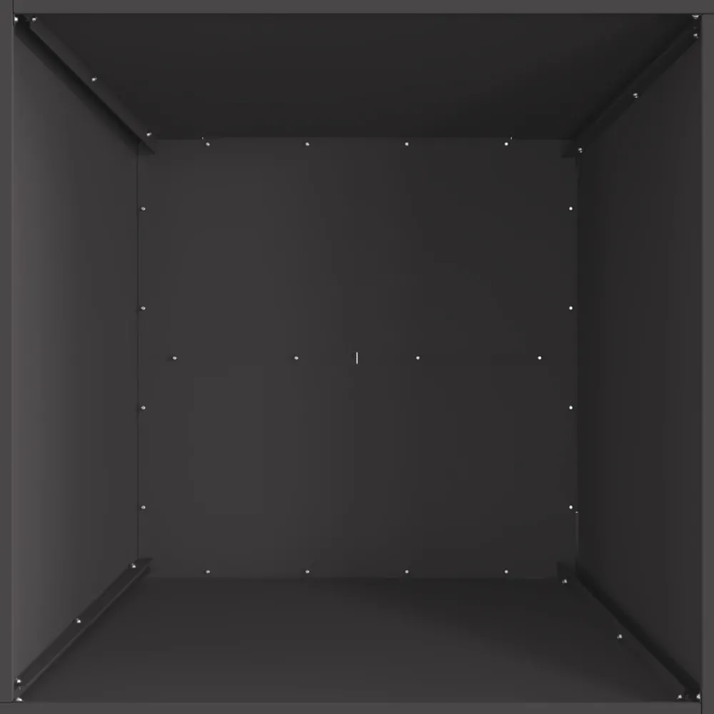 Vidaxl - Foyer en acier carré noir 60x60x30 cm Best