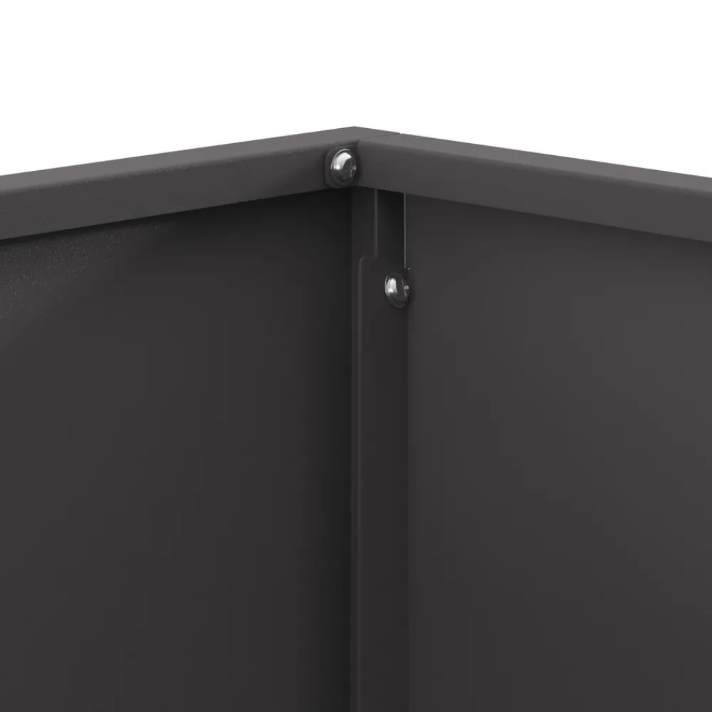 Vidaxl - Foyer en acier carré noir 60x60x30 cm Best