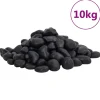 Vidaxl Plantes Et Décoration | - Galets polis 10 kg noir 2-5 cm