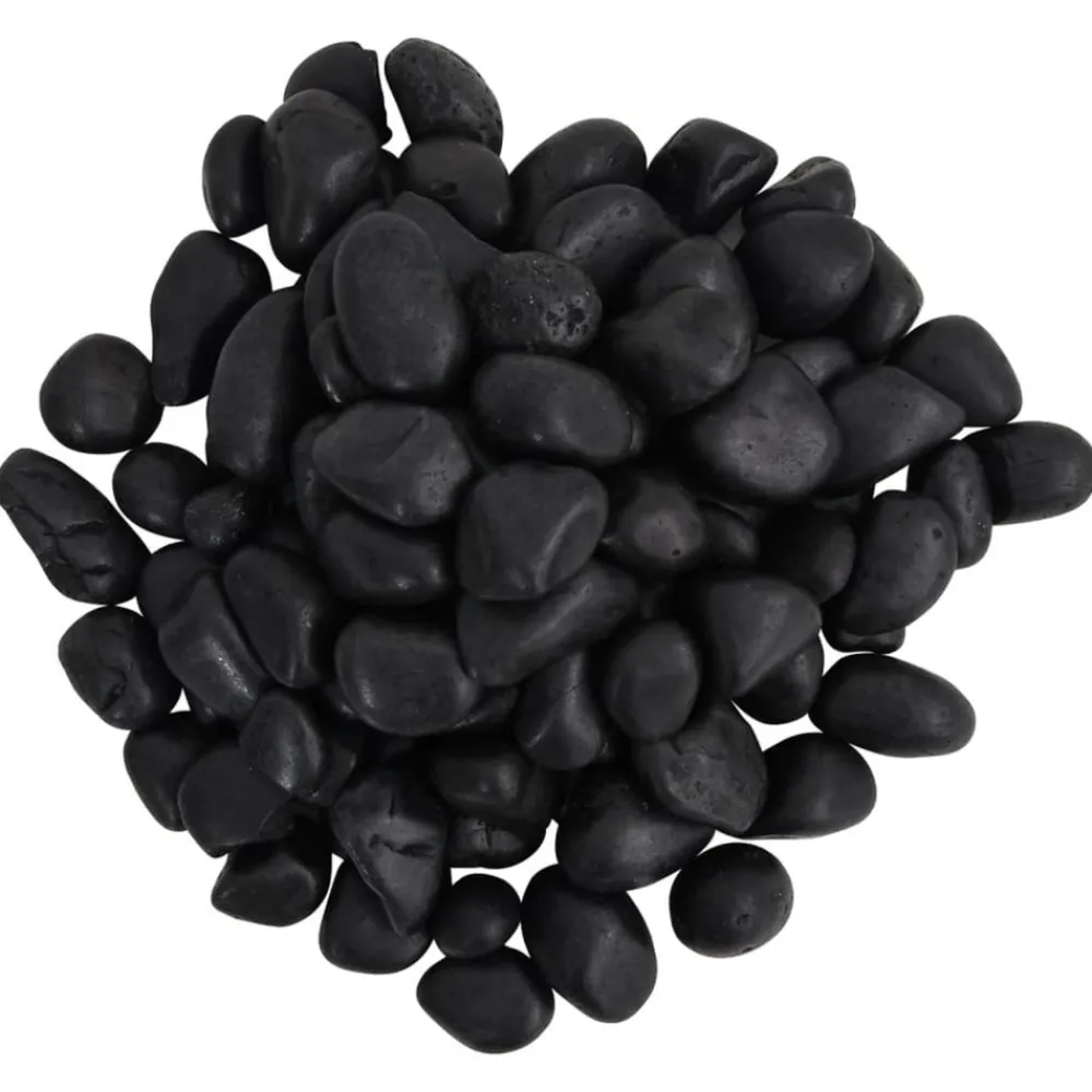 Vidaxl Plantes Et Décoration | - Galets polis 10 kg noir 2-5 cm