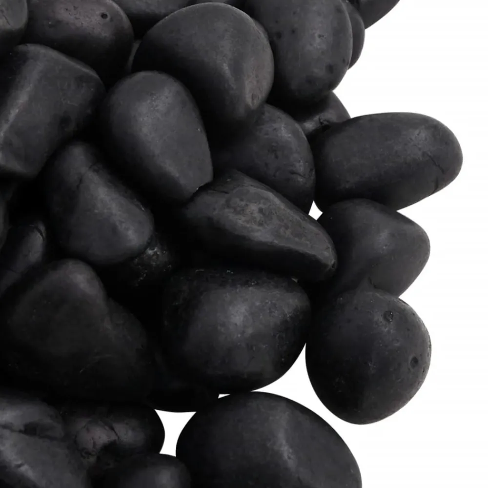 Vidaxl Plantes Et Décoration | - Galets polis 10 kg noir 2-5 cm
