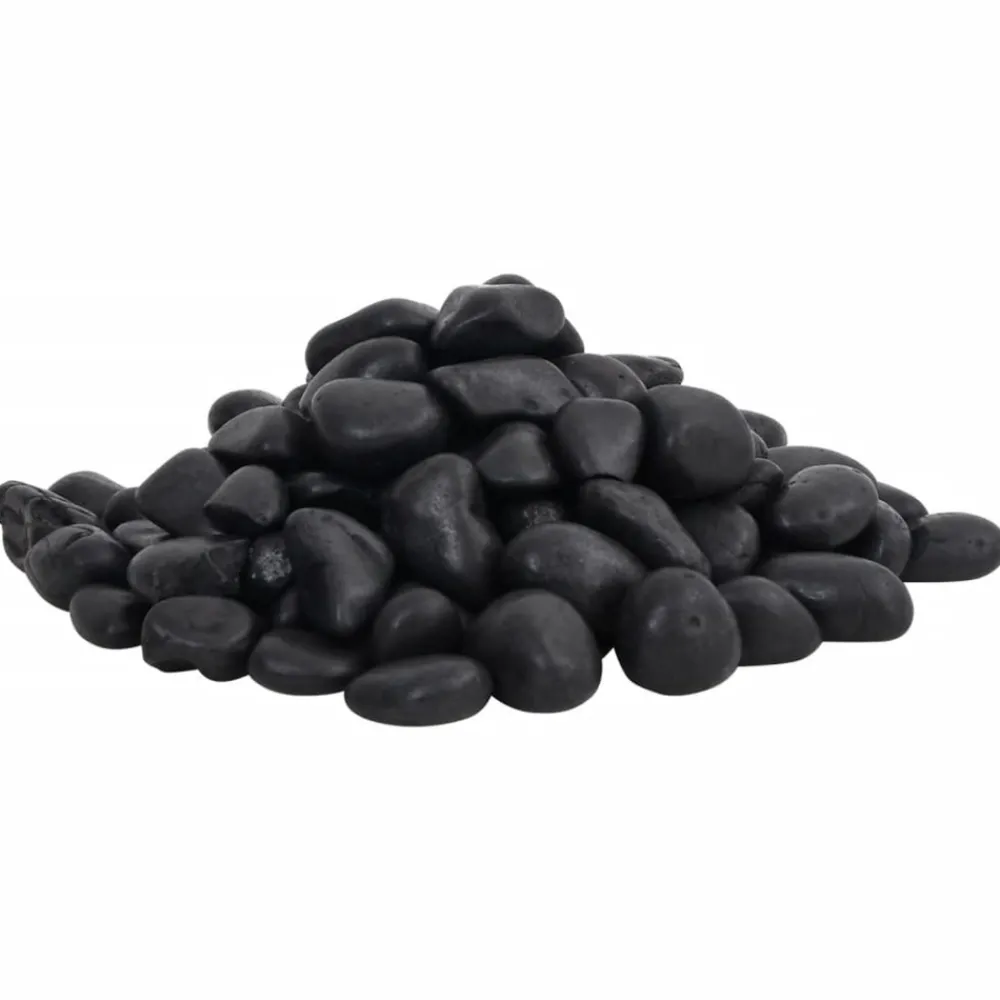 Vidaxl Plantes Et Décoration | - Galets polis 10 kg noir 2-5 cm