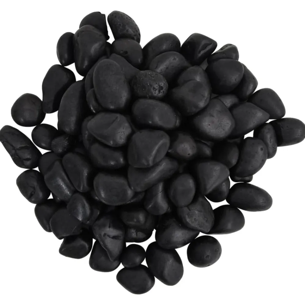 Vidaxl Plantes Et Décoration | - Galets polis 10 kg noir 2-5 cm