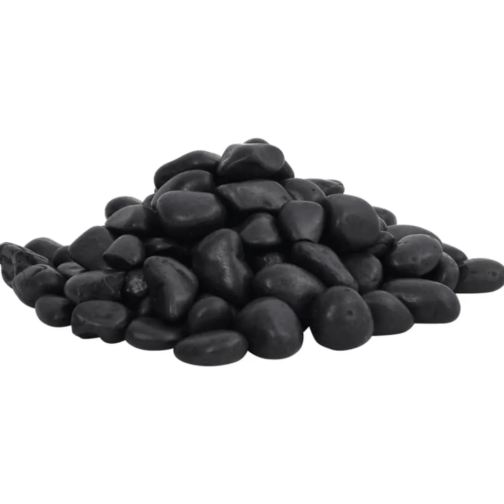 VidaXL - Galets polis 25 kg noir 2-5 cm Clearance