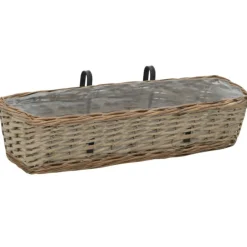 Vidaxl - Jardinière de balcon 2 pcs osier avec doublure en pe 60 cm Hot