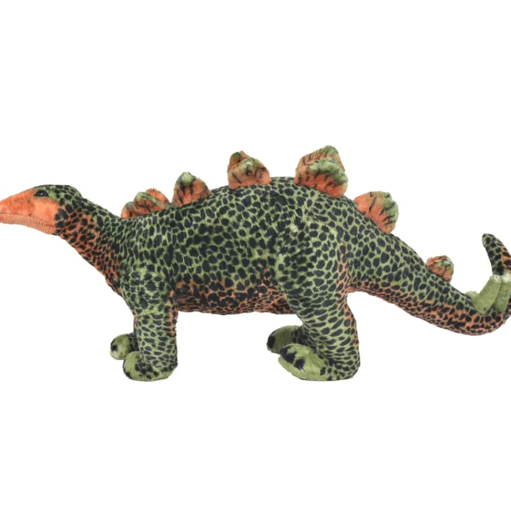 Vidaxl Enfants | - Jouet en peluche dinosaure stegosaurus vert et orange xxl