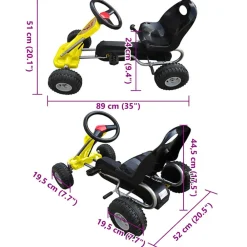 Vidaxl Bijoux Et Perles | - Kart à pédales jaune