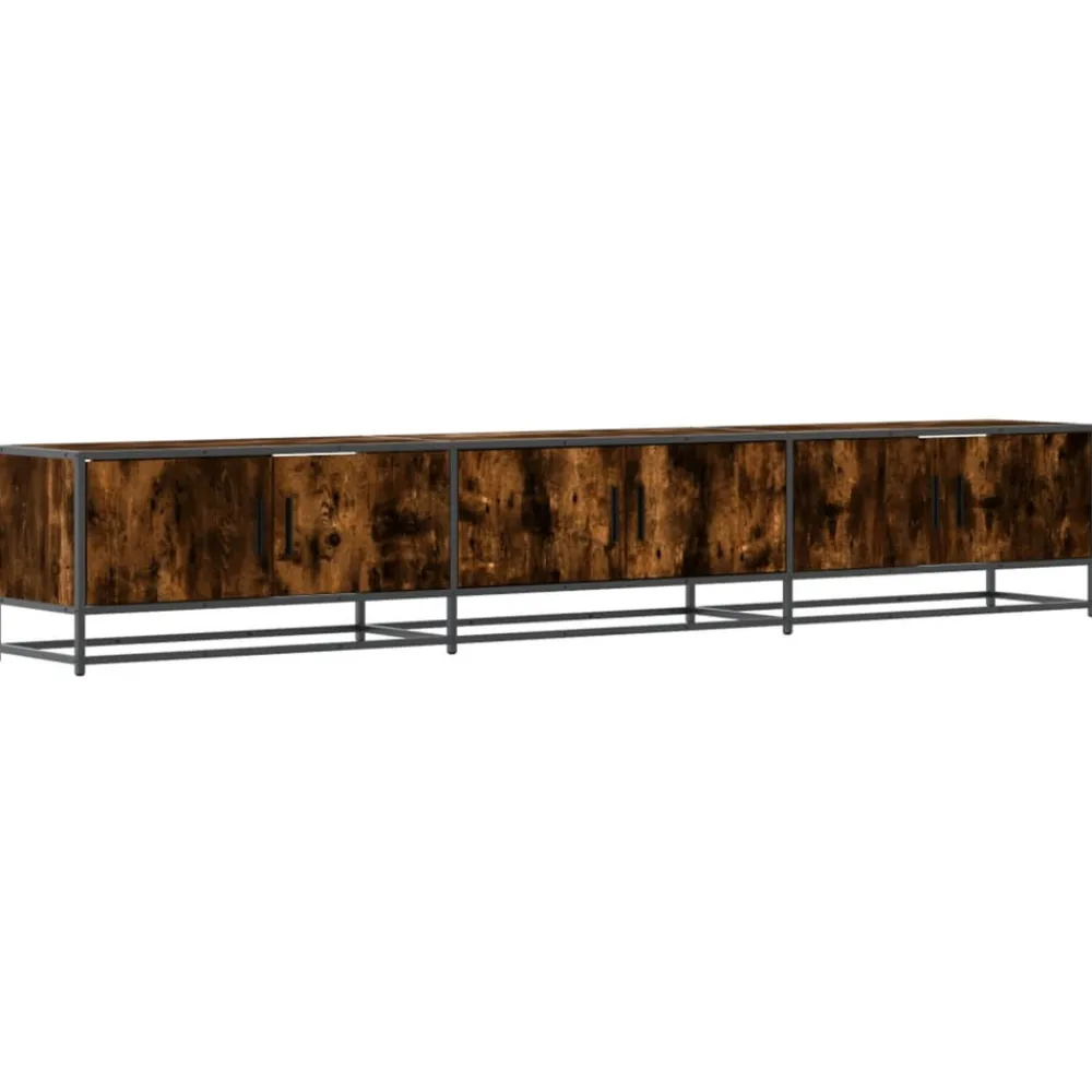 Vidaxl - Meuble tv chêne fumé 240x35x41 cm bois d'ingénierie New
