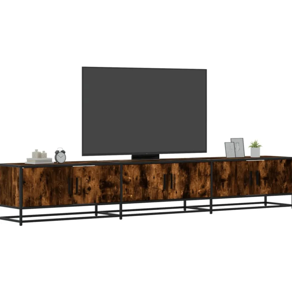 Vidaxl - Meuble tv chêne fumé 240x35x41 cm bois d'ingénierie New