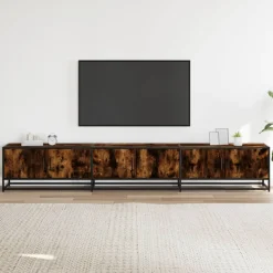 Vidaxl - Meuble tv chêne fumé 240x35x41 cm bois d'ingénierie New