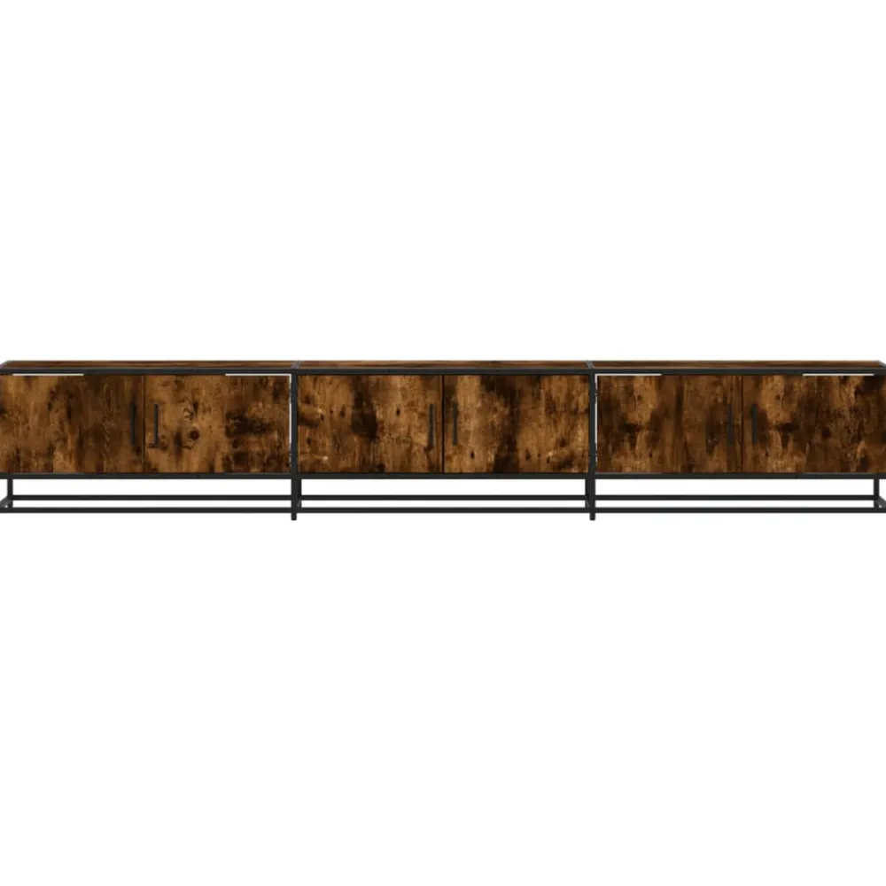 Vidaxl - Meuble tv chêne fumé 240x35x41 cm bois d'ingénierie New