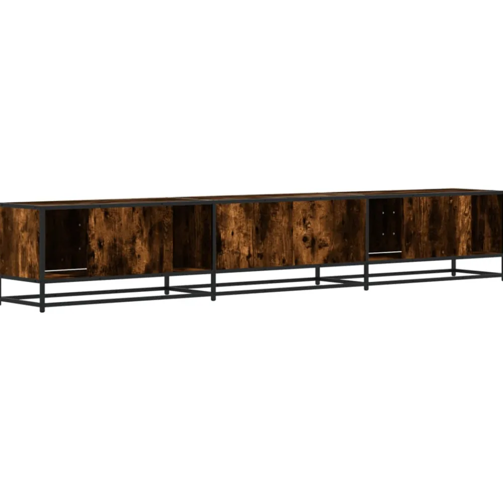 Vidaxl - Meuble tv chêne fumé 240x35x41 cm bois d'ingénierie New