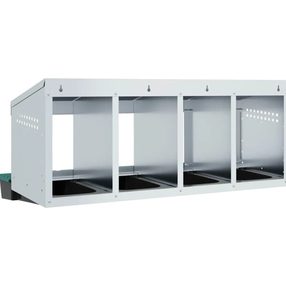 Vidaxl Poulaillers, Clapiers Et Accessoires | - Nichoir à poules4 compartiments, fixation murale, acier galvanisé
