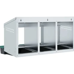 Vidaxl Poulaillers, Clapiers Et Accessoires | - Nichoir à poules3 compartiments, fixation murale, acier galvanisé