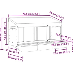 Vidaxl Poulaillers, Clapiers Et Accessoires | - Nichoir à poules3 compartiments, fixation murale, acier galvanisé