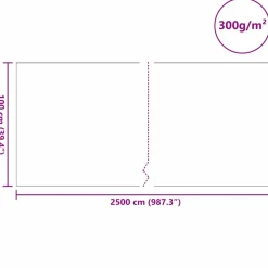 VidaXL Bassins Et Fontaines | - Polaire pour piscine gris 1 x 25 m polyester et coton