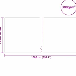 Vidaxl Bassins Et Fontaines | - Polaire pour piscine gris 1 x 10 m polyester et coton