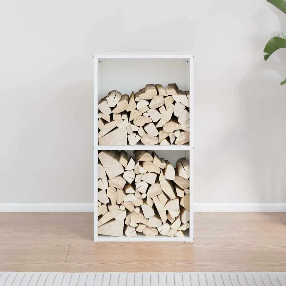 Vidaxl Bois Et Accessoires De Cheminées | - Portant de bois chauffage noir 40x30x80 cm