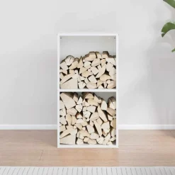 Vidaxl Bois Et Accessoires De Cheminées | - Portant de bois chauffage noir 40x30x80 cm