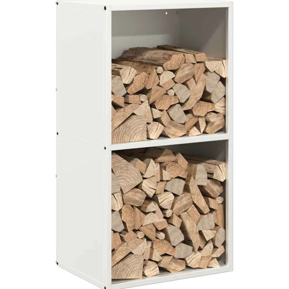 Vidaxl Bois Et Accessoires De Cheminées | - Portant de bois chauffage noir 40x30x80 cm